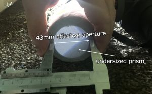 Measuring effective aperture of the SkyGenius 10x50